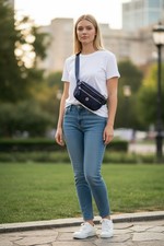 Tory Burch Nylon Belt Bag Fanny Pack Navy NWT