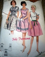 LOVELY VTG 1960s DRESS BUTTERICK Sewing Pattern 18/38