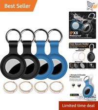 4Pack Airtag Holder Case Waterproof Shockproof Anti-Scratch Keychain Tracker ...
