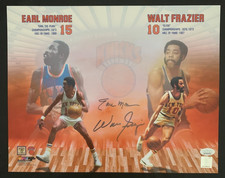 Earl Monroe & Walt Frazier Signed 11x14 Photo New York Knicks JSA