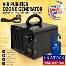 60000mg/h Ozone Generator Machine Industrial Air Purifier Ozonator Black UK Plug