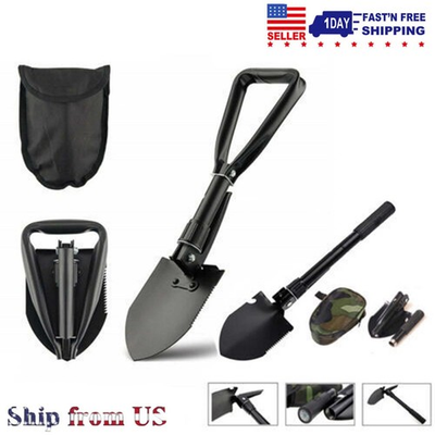 #ad Military Serrated Entrenching Tool Tri Fold Shovel New $13.87