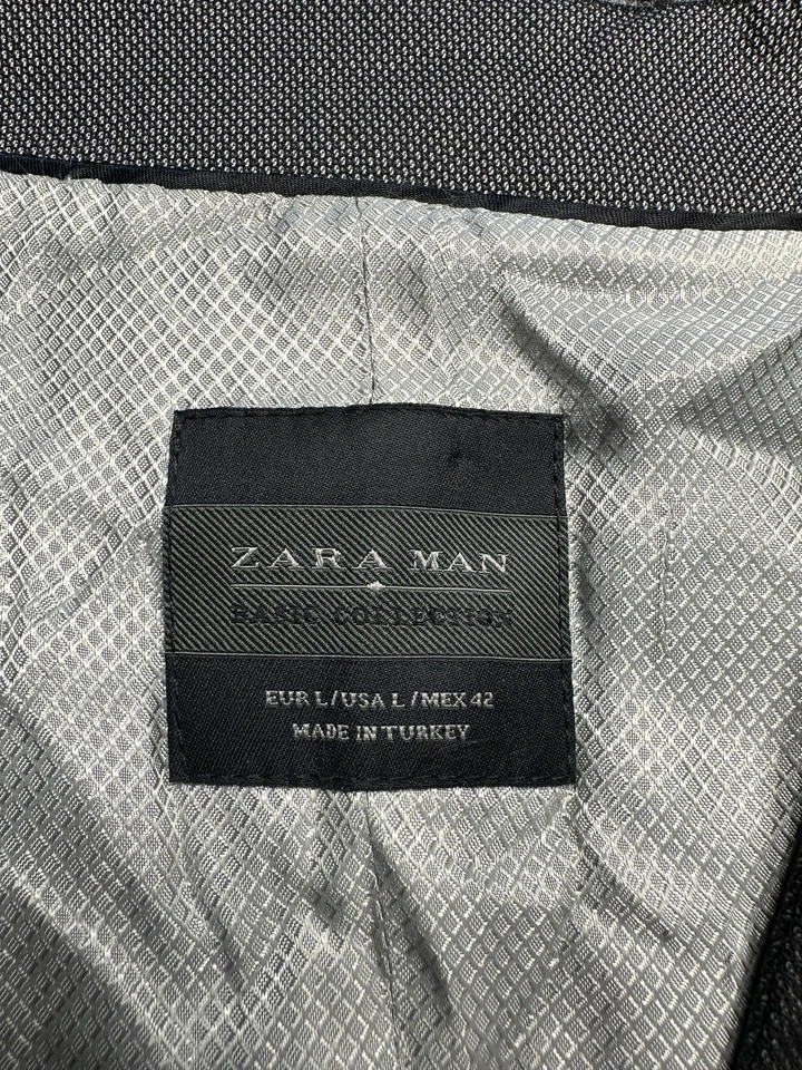 Chaleco Hombre Zara Grande Negro Traje Formal Chaleco 5 Botones Ajustable Foto 4 de 4