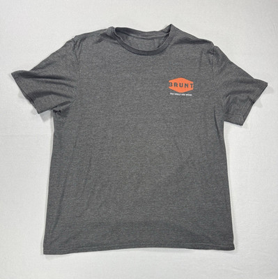 Brunt Workwear Men s 2XL Gray Cotton Blend Logo Crew Neck Short Sleeve Tee