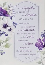 Sympathy Card For Loss Of Mother With Envelope And Exclusive Seal