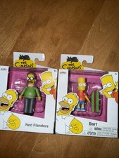 Figuras de Los Simpson de Jakks Pacific - Bart Simpson y Ned Flanders 2 pulgadas