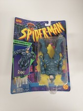 Spiderman Animated Rhino Sealed Figure Error Upside Down 1994 Toy Biz