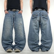 Vintage y2k rare embroidered faded stonewash grunge archive baggy jeans
