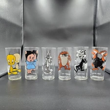 1973 Pepsi Looney Tunes Collector Glasses Set of 6 – Warner Bros – Excellent
