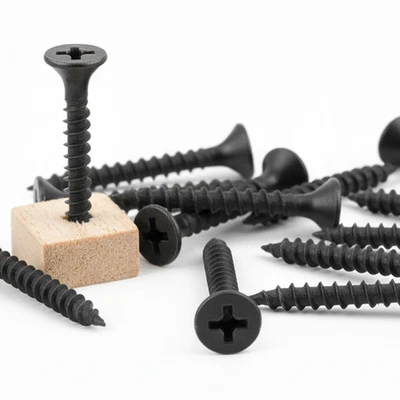 SS8 Drywall Plasterboard Screws Coarse Thread Black Phosphate Bugle Head