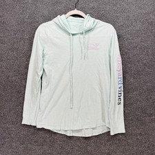 Vineyard Vines Hoodie Womens XS Green Hooded Tshirt Logo Graphic Long Sleeve