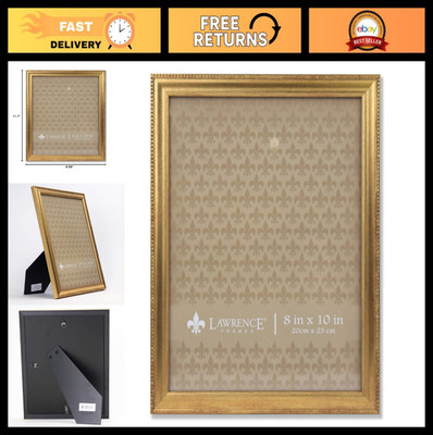 Classic Bead Picture Frame 8x10 Gold - Elegant Home Decor, Wall Art Display