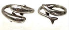 6.07g Sterling Silver Vintage Dolphin Two (2) Rings Adjustable