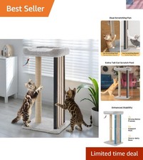 Sturdy 35" Tall Cat Tree with Removable Perch - Ultimate Scratching Solution