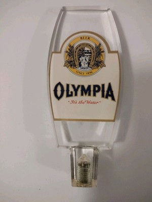 Vintage Olympia Beer Lucite Keg Bar Tap Handle Clear 6'' 