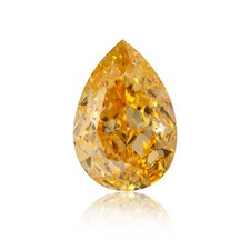 Pear Shape 0.30 Ct Natural Diamond Fancy Intense Orange-yellow SI2 Loose GIA 3393.93 per carat