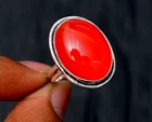 Red Onyx Gemstone 925 Sterling Silver Handmade Ethnic Jewelry Ring 8