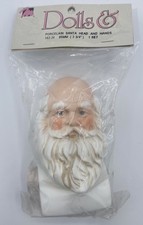Vtg NOS Porcelain Santa Claus Head Hands Doll Making 162-26 3.75" Mangelsens