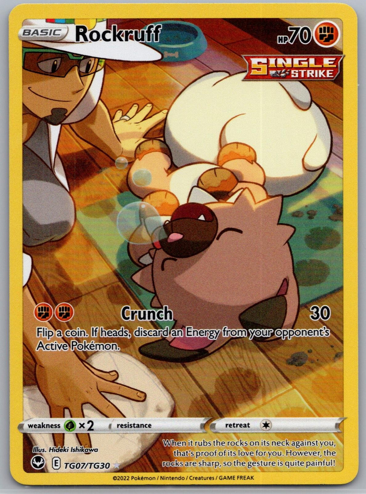 Rockruff TG07/TG30 Holo Silver Tempest Trainer Gallery Pokemon NM