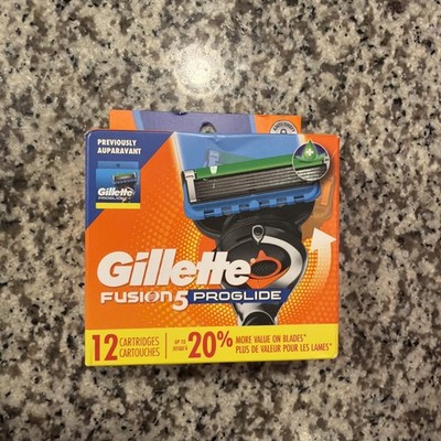 Gillette FUSION 5 PROGLIDE 12 Cartridge Refills 5 Razor Sharp Replacement Blades