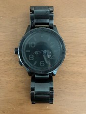 Nixon 51-30 All Black Men’s Watch Quartz 2025 Battery Used