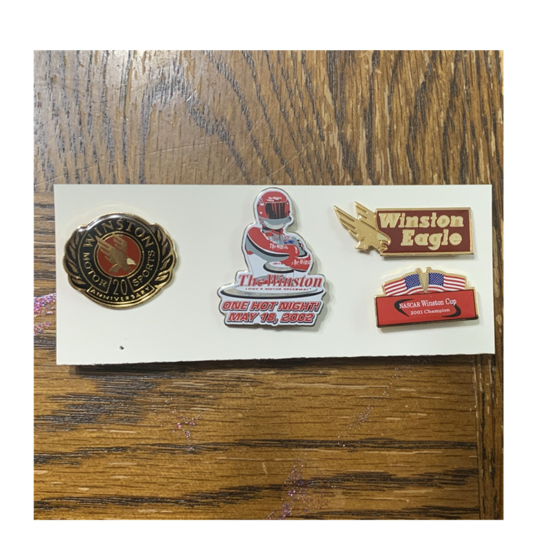 NASCAR The Winston One Hot Night 2002 Multi-Color Pin Set 4  Auto Racing
