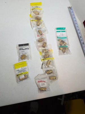 17 Miscellaneous 3/4 Pex Fitting Inline Connector, Tee, Male Sweat Adapter, 90