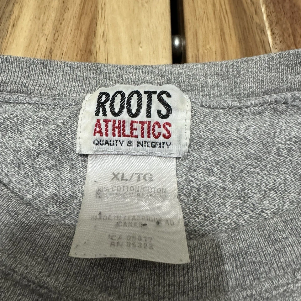 Camisa De Colección Roots Para Hombre XL Gris 2002 Olímpico Canadá Hockey Manga Larga Utah Foto 3 de 4