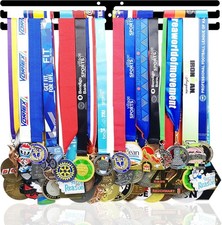 Organizador de colgador de medallas deportivas para correr exhibición de pared con soporte para medallas de carrera