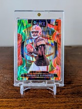 2025 Panini Select - Shedeur Sanders - #54 GREEN/RED SHOCK PRIZM CONCOURSE (RC)