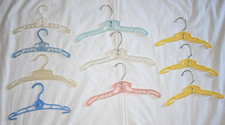Vtg Lot 10 Plastic Baby Hangers Trains Geese Ducks Gregori Clarolyte Co. USA