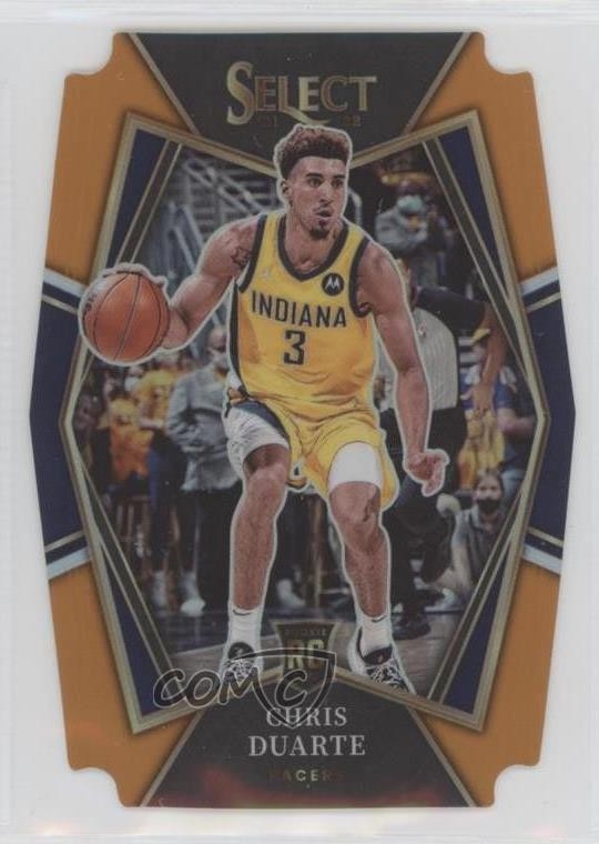 2021-22 Panini Select Premier Level Orange Prizm Die-Cut 42/65 Chris Duarte 12yh