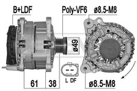 ERA 209499A Generator, Lichtmaschine FüR VW Jetta IV (162, 163, AV3, AV2)