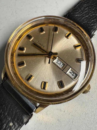 Timex Vintage 1973 Marlin 35MM Sunburst New Crystal 26860 2773 Runs Good