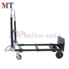 3-in-1 Folding Hand Truck 500LB Carbon Steel Folding Trolley W/ 2 Elastic Ropes