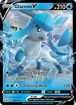 Glaceon V - SWSH196 Black Star Promo Pokemon - NM/MINT