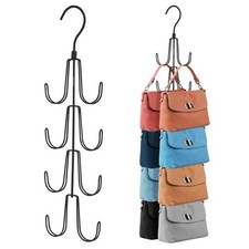 ZEDODIER Purse Hanger Organizer for Closet 2Pack Rotatable Hanging Bag Holder Ke