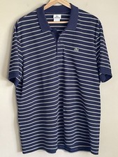 Lacoste Polo Shirt Men's 7 2XL Short Sleeve Striped Blue White Color Block