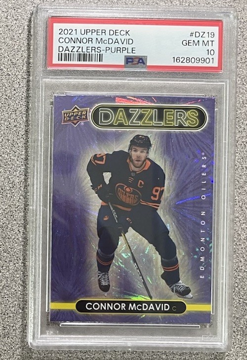 2021 Upper Deck Dazzlers Purple Connor McDavid #DZ-19 PSA 10 Gem Mint 🏒🔥