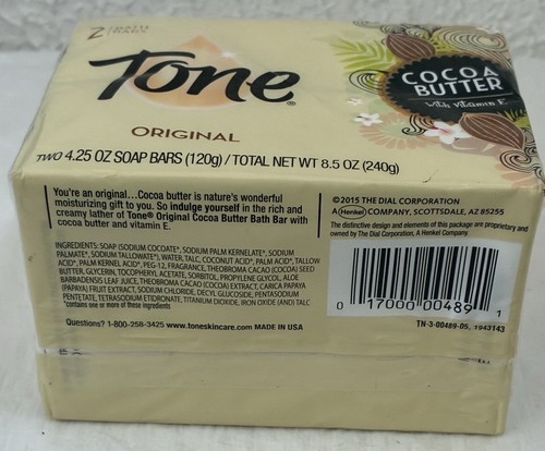 Tone Original Cocoa Butter With Vitamin E Bar Soap - Pack of 2 - 4.25 Oz Ea - Picture 6 of 8