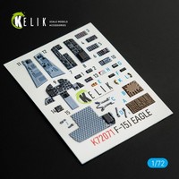Kelik K72071 - 1:72 F-15J Eagle Interior 3D Decals For Platz Kit - Neu