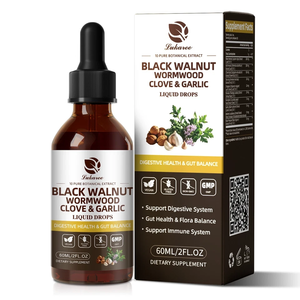 Настойка/экстракт для очищения от паразитов — полынь, корпус из черного ореха, гвоздика, 2 жидких унции - Изображение 2 из 4