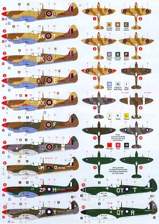 DK Decals 1/48 SUPERMARINE SPITFIRE Mk.VIII in RAF RAAF SAAF Service - Image 3 of 4