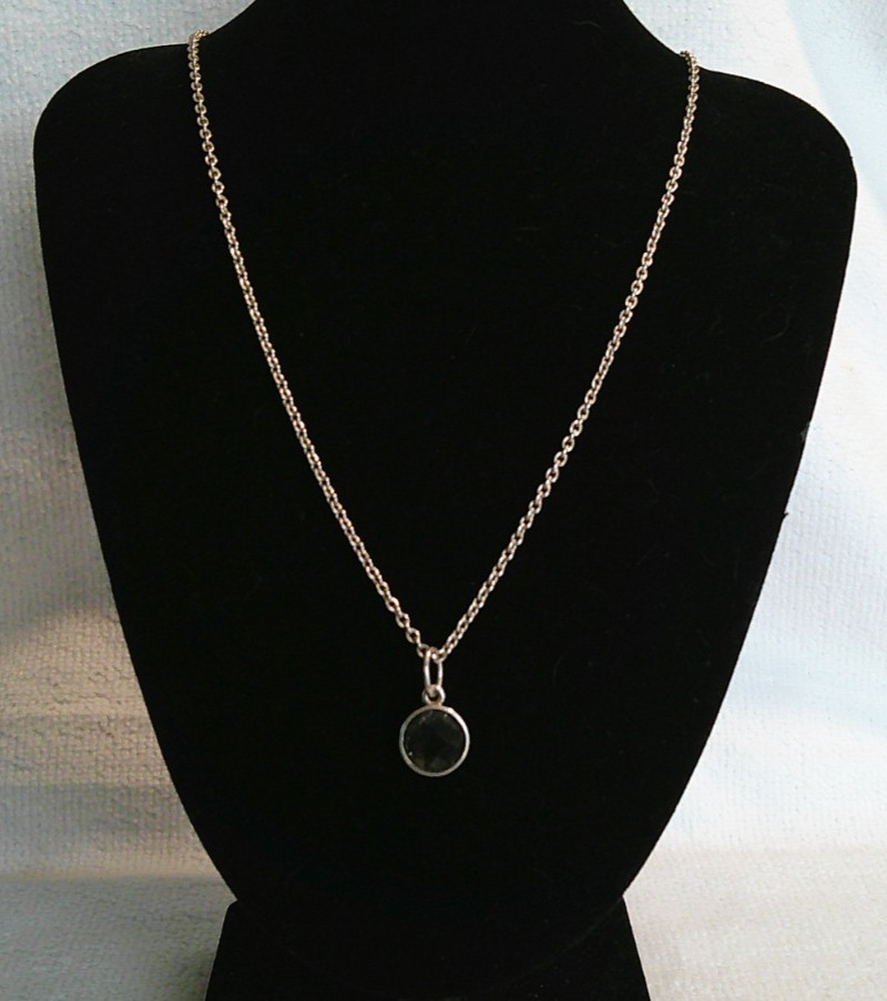 Pandora 925 ALE Sterling Silver Necklace With Purple Quartz Pendant & 24" Chain. View 2
