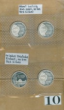 Bund monety 4 DM z 2000 i 2001 po 10 DM każda w srebrze 925