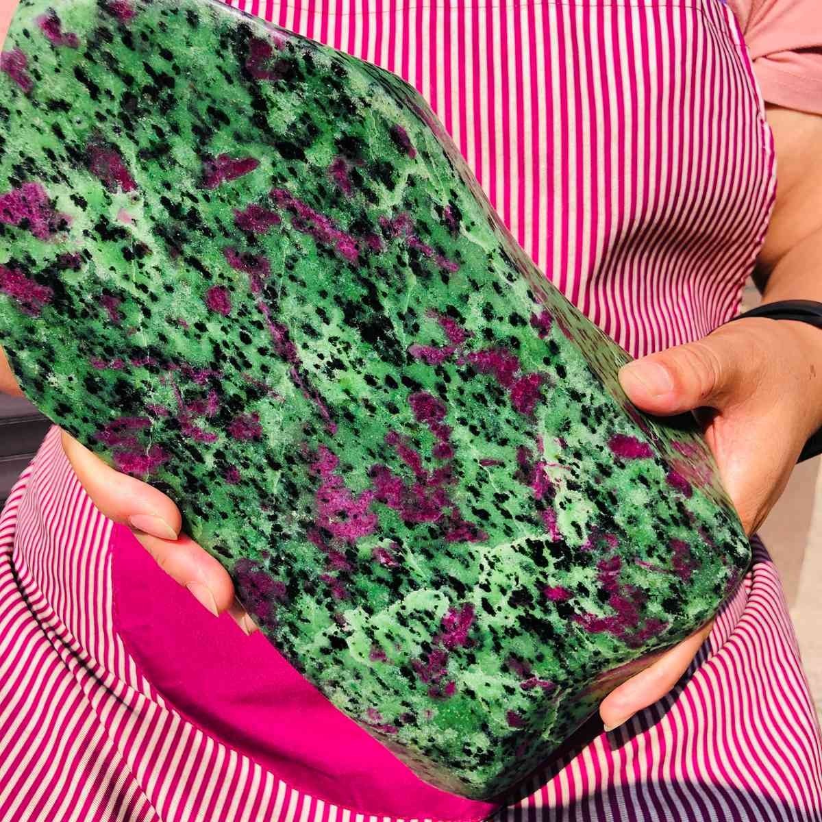 7.23LB Natural Red & green treasure Ruby Crystal Mineral Specimen Heals 2482