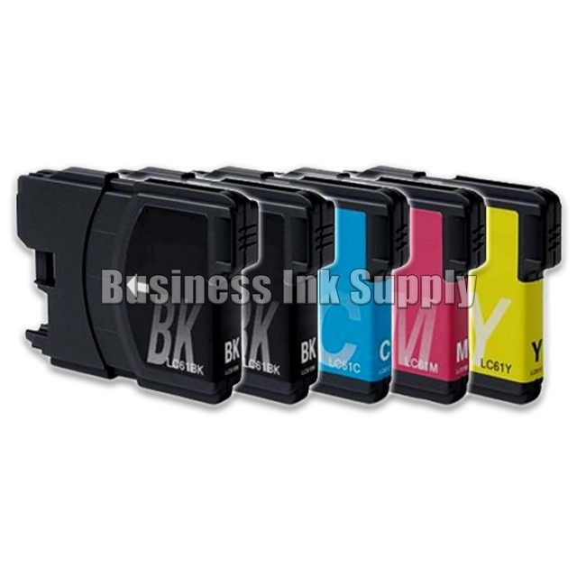 5 PACK LC61 Ink Cartridges for Brother MFC490CW MFC495CW MFCJ615W