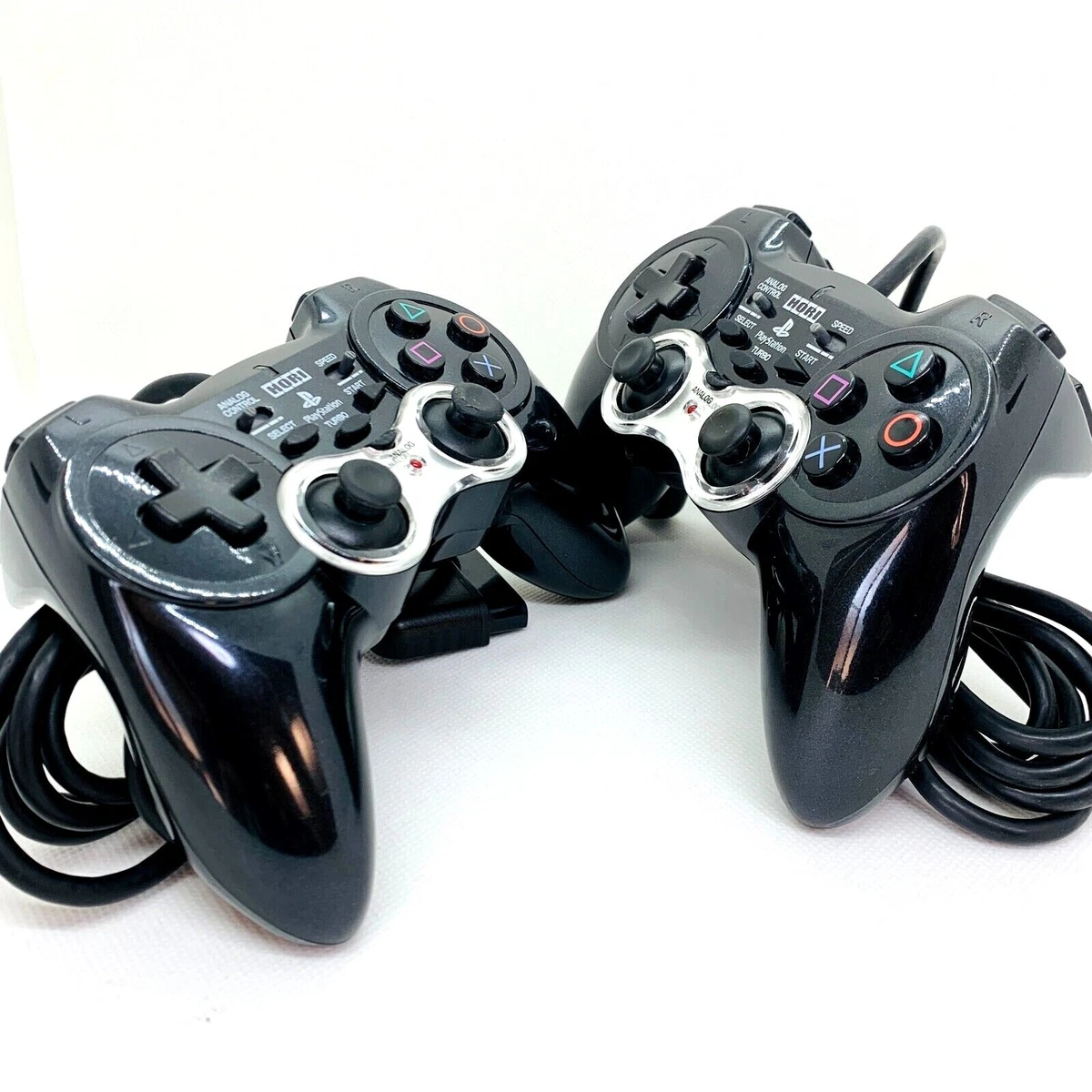HORI PAD PS2 Turbo Controller Gamepad Black Japan 2Set