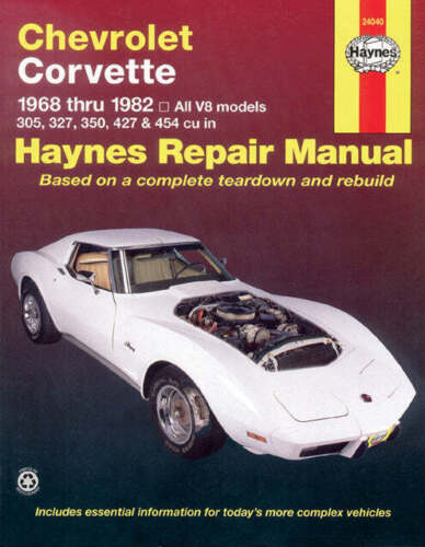 1968-1982 Corvette Service Repair Workshop Manual Haynes book - Picture 1 of 1