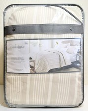 Threshold Classic Stripe Comforter Set Full/Queen, Natural
